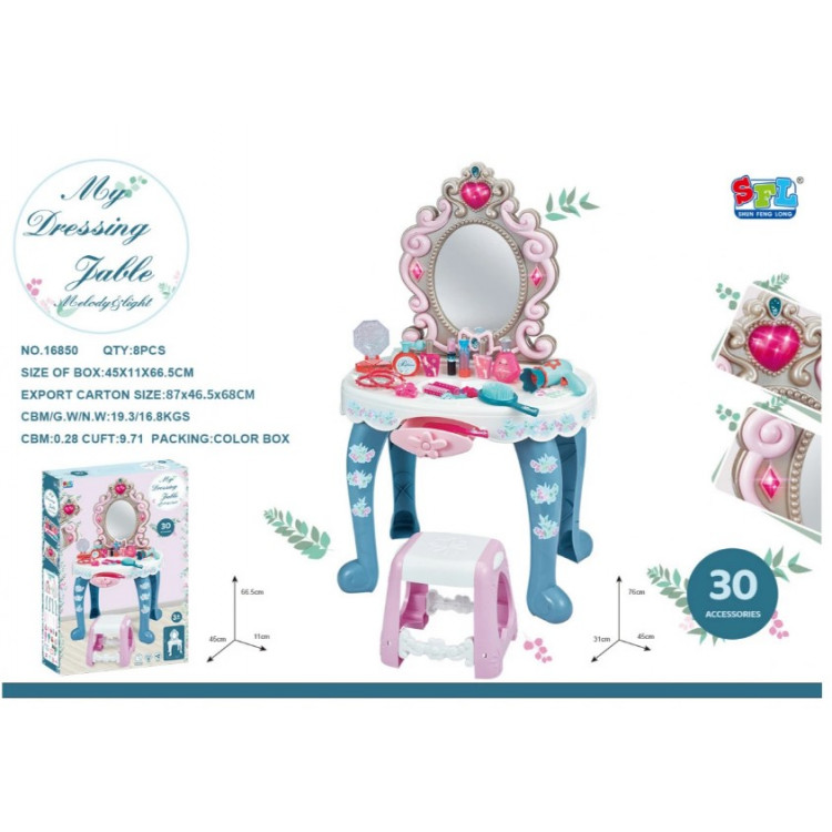 Toaletný stolík pre princeznú + doplnky